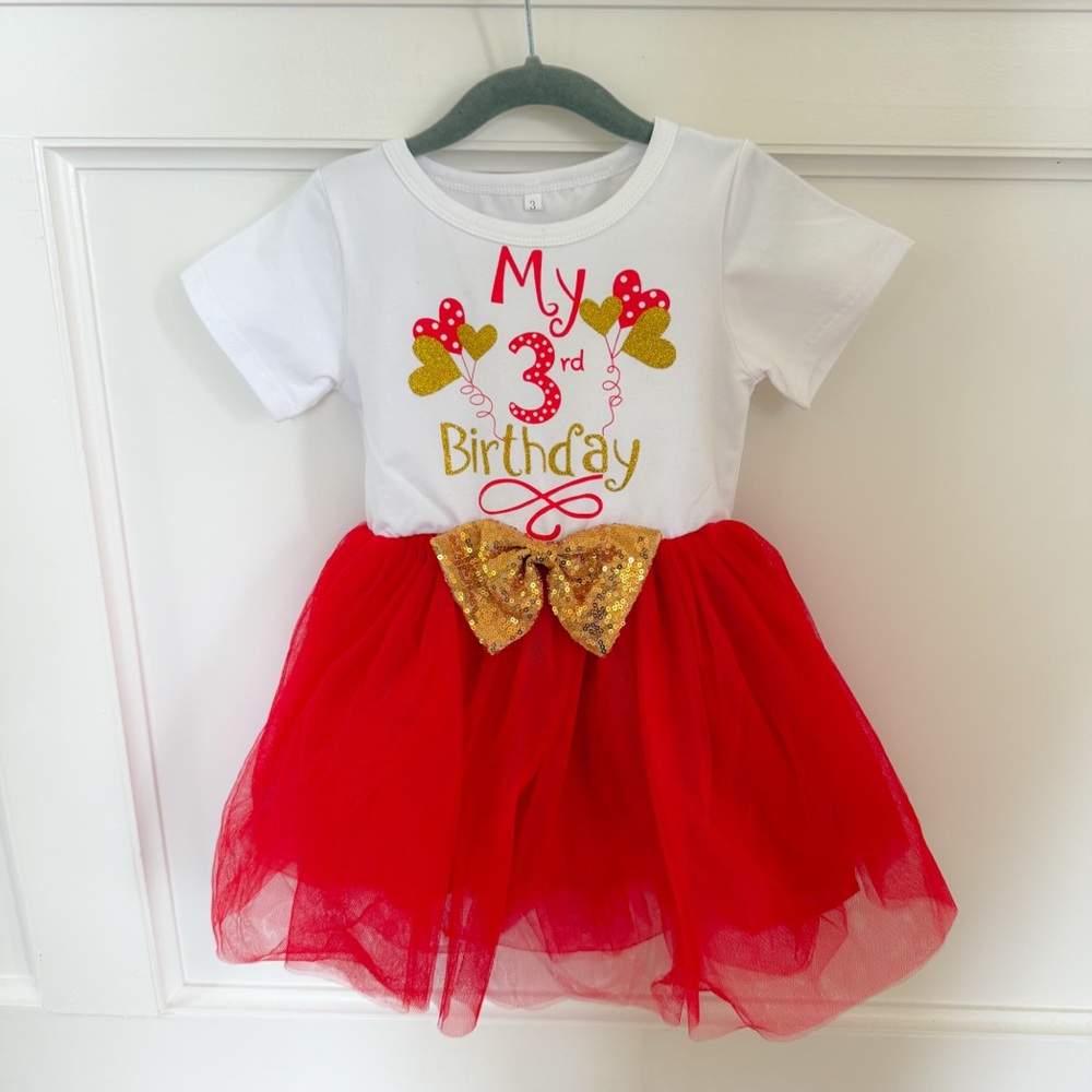 Like New Toddler Girl Third Birthday Party Dress, Size 3T, Great Condition!! - Picture 1 of 4